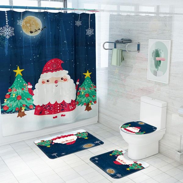 shower curtains santa claus tree cartoon curtain cute floor mat toilet cover bathroom non-slip bath carpet set christmas decor
shower curtains santa claus tree cartoon curtain cute floor mat toilet cover bathroom non-slip bath carpet set christmas decor