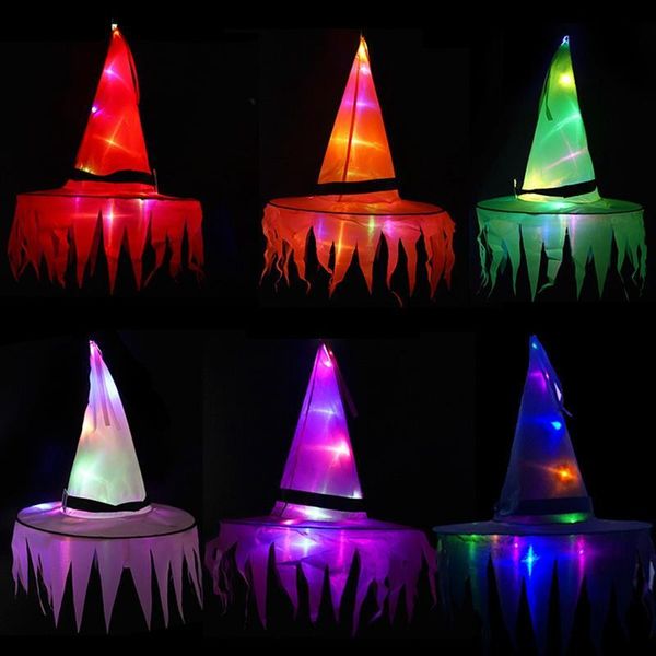 party decoration 6pcs halloween led luminous witch hat glowing witches headdress for children costume props
party decoration 6pcs halloween led luminous witch hat glowing witches headdress for children costume props