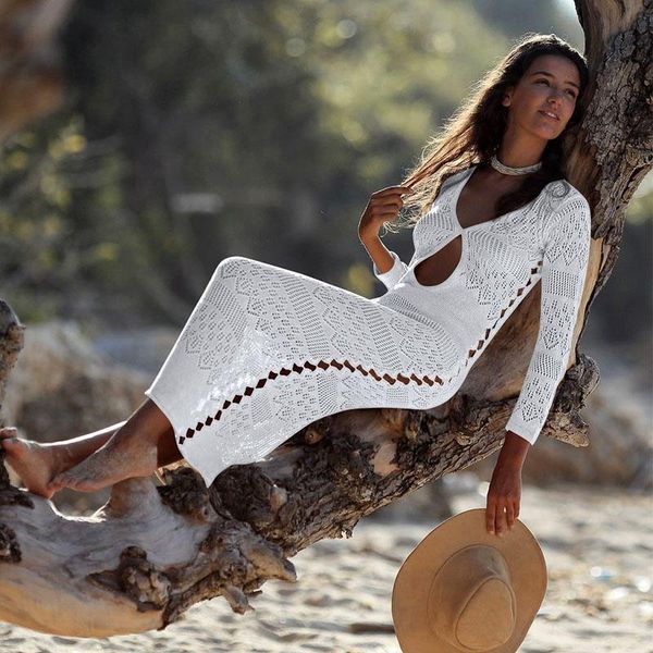 women's swimwear beach wear bikini cover ups pareo swimsuit knitted long dress piece bohemian kimono, White;black
women's swimwear beach wear bikini cover ups pareo swimsuit knitted long dress piece bohemian kimono, White;black