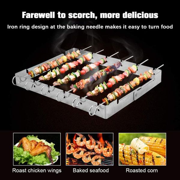 tools & accessories stainless steel shish kebab set barbecue bbq metal skewers for grilling simple grill outdoor storage rack
tools & accessories stainless steel shish kebab set barbecue bbq metal skewers for grilling simple grill outdoor storage rack
