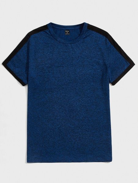 men colorblock marled knit tee c1m6#, White;black
men colorblock marled knit tee c1m6#, White;black