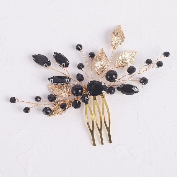 vintage black gold leaf hair comb hair jewelry for bride wedding accessories decoration bridal headdress hair ornaments, Silver
vintage black gold leaf hair comb hair jewelry for bride wedding accessories decoration bridal headdress hair ornaments, Silver