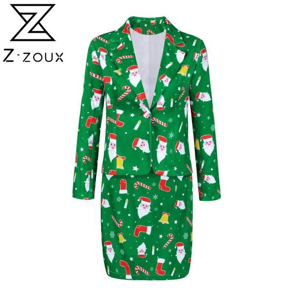 women skirt set christmas printed female suit with long sleeve single button two piece autumn 210524, White
women skirt set christmas printed female suit with long sleeve single button two piece autumn 210524, White