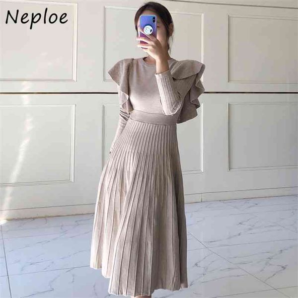 chic autumn o-neck dress women ruffles stitching long sleeve femme knitted dresses fashion high waist simple vestidos 210422, Black;gray
chic autumn o-neck dress women ruffles stitching long sleeve femme knitted dresses fashion high waist simple vestidos 210422, Black;gray