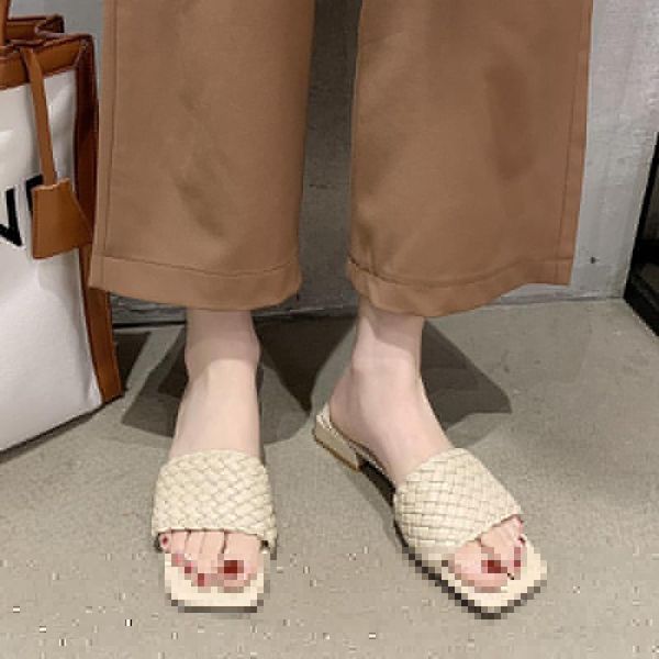 slippers women summer slip on outdoor beach casual flip flops female square toe slides drop low heels soft leather weave, Black
slippers women summer slip on outdoor beach casual flip flops female square toe slides drop low heels soft leather weave, Black