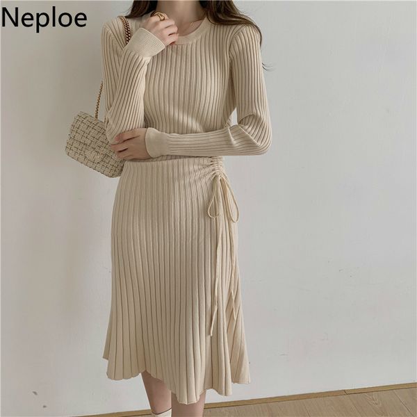 neploe knitted slim waist dresses drawstring o-neck long sleeve solid robe fall clothes bodycon elegant dress for women 4f944 210422, Black;gray
neploe knitted slim waist dresses drawstring o-neck long sleeve solid robe fall clothes bodycon elegant dress for women 4f944 210422, Black;gray