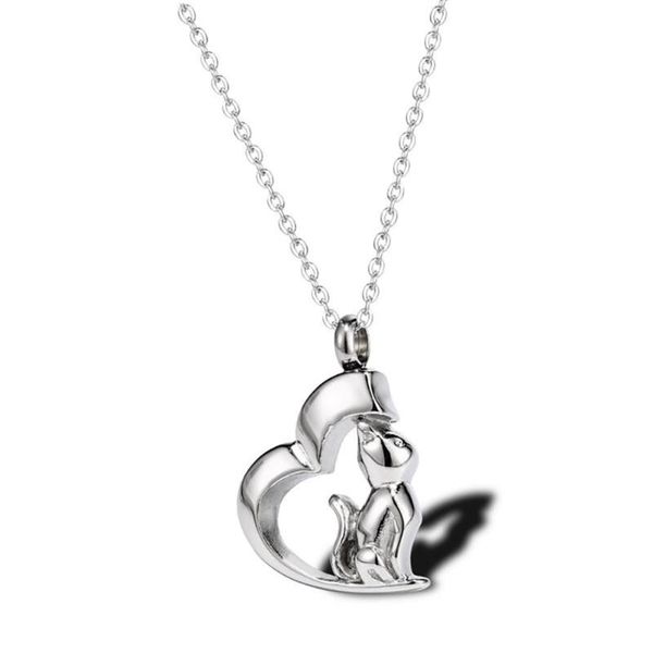 chains stainless steel cat pet cremation heart ash urn pendant necklace jewelry for him gift, Silver
chains stainless steel cat pet cremation heart ash urn pendant necklace jewelry for him gift, Silver