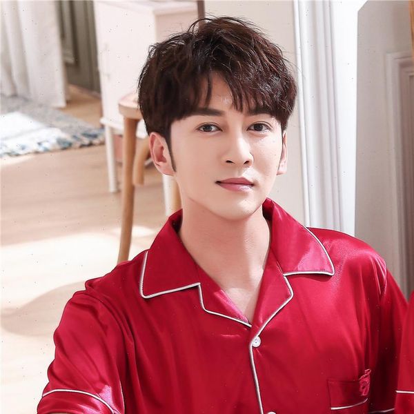 couples lovers pajamas sets short women sleepwear sleeved summer pyjama loose men faux silk style couple pijama set pants, Black;red
couples lovers pajamas sets short women sleepwear sleeved summer pyjama loose men faux silk style couple pijama set pants, Black;red
