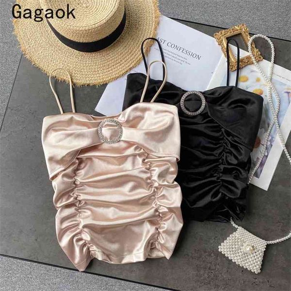 women crop summer solid short backless outwear slim camis fashion ladies korean wild camisole 210531, White
women crop summer solid short backless outwear slim camis fashion ladies korean wild camisole 210531, White