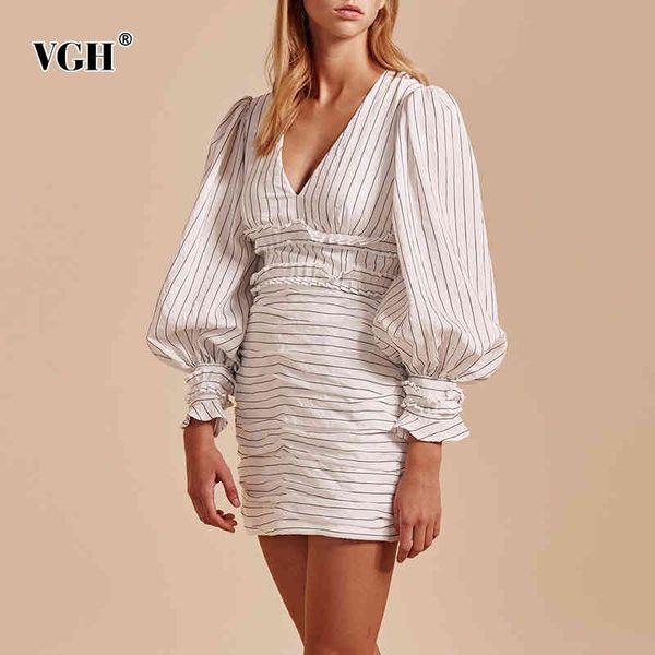vgh elegant striped dress for women v neck lantern long sleeve high waist patchwork mini dresses female fashion clothes new 210421, Black;gray
vgh elegant striped dress for women v neck lantern long sleeve high waist patchwork mini dresses female fashion clothes new 210421, Black;gray