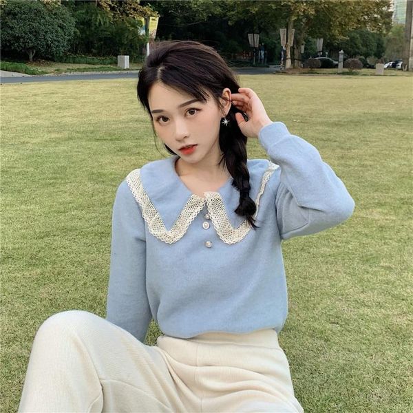 women's hoodies & sweatshirts mimcqoos women sweet french vintage sweatshirt pearl button lace doll collar korean girls thick long slee, Black
women's hoodies & sweatshirts mimcqoos women sweet french vintage sweatshirt pearl button lace doll collar korean girls thick long slee, Black
