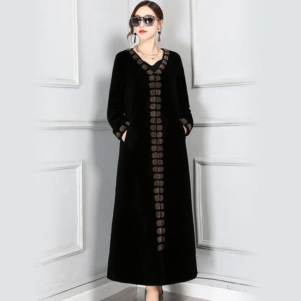 women's fur & faux autumn winter jacket women 2021 real sheep shearing coat female long warm natural wool coats lady outerwear c01006, Black
women's fur & faux autumn winter jacket women 2021 real sheep shearing coat female long warm natural wool coats lady outerwear c01006, Black