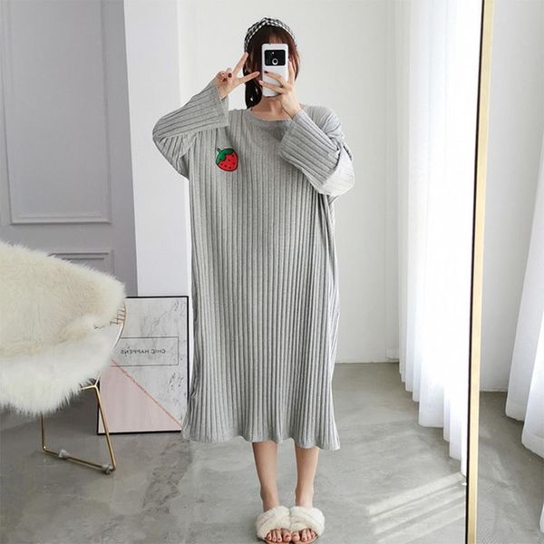 womens sleepwears jiayan solid sleepwear long sleeved autumn winter nightgowns loose plus size home service night dress, Black;red
womens sleepwears jiayan solid sleepwear long sleeved autumn winter nightgowns loose plus size home service night dress, Black;red