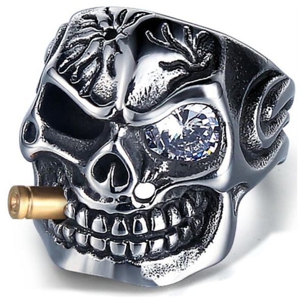 wedding rings punk jewellery 316l stainless steel men ring vintage viking skeleton finger band with crystal eye men's jewelry, Slivery;golden
wedding rings punk jewellery 316l stainless steel men ring vintage viking skeleton finger band with crystal eye men's jewelry, Slivery;golden