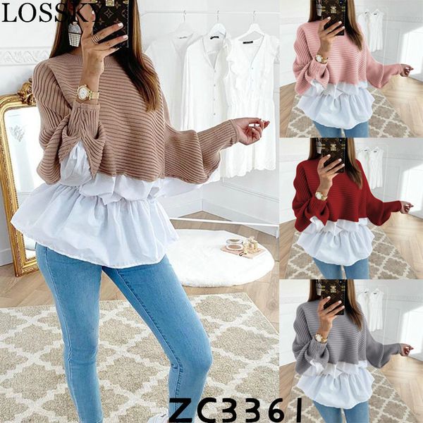 women's blouses & shirts autumn winter elegant tunic shirt patchwork casual o neck long sleeve ruffles coffee korean blouse street wear, White
women's blouses & shirts autumn winter elegant tunic shirt patchwork casual o neck long sleeve ruffles coffee korean blouse street wear, White
