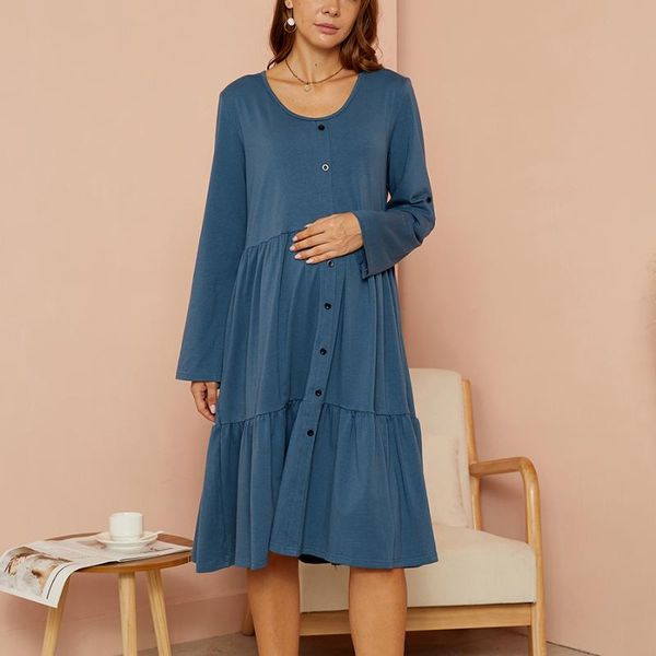 patpat 2021 arrivalmaternity round collar plain navy short a long-sleeve dress maternity dresses, White
patpat 2021 arrivalmaternity round collar plain navy short a long-sleeve dress maternity dresses, White