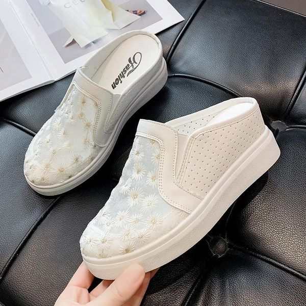 inner increase baotou slippers women 2021 summer fashion mesh women's lace casual all-match shoes, Black
inner increase baotou slippers women 2021 summer fashion mesh women's lace casual all-match shoes, Black