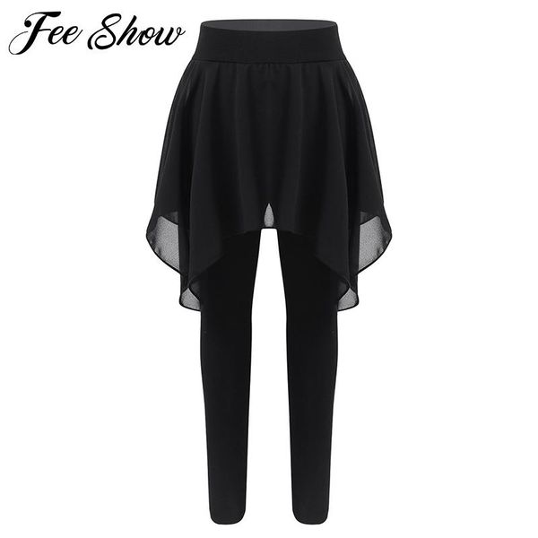 kids girls child dance pants elastic waist footless leggings with flowy asymmetric chiffon skirt pantskirt culottes skirts, Blue
kids girls child dance pants elastic waist footless leggings with flowy asymmetric chiffon skirt pantskirt culottes skirts, Blue