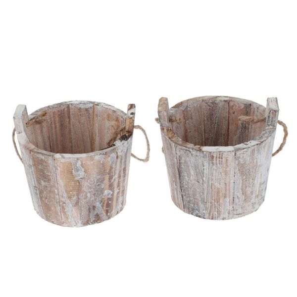 planters & pots 2pcs wooden flowerpots simple gardening plant multi-purpose planting container
planters & pots 2pcs wooden flowerpots simple gardening plant multi-purpose planting container