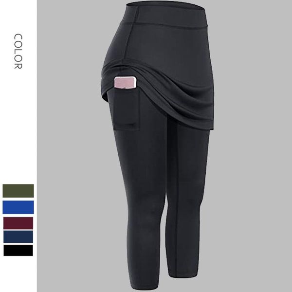 yoga outfit women skirts sports calf-length pants tights leggings with pockets tennis skirted running elastic capris for female fitness
yoga outfit women skirts sports calf-length pants tights leggings with pockets tennis skirted running elastic capris for female fitness