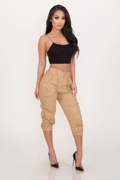 women's casual pencil pants high waist pockets 3/4 cargo jogger slim trousers army green khaki black female & capris, Black;white
women's casual pencil pants high waist pockets 3/4 cargo jogger slim trousers army green khaki black female & capris, Black;white