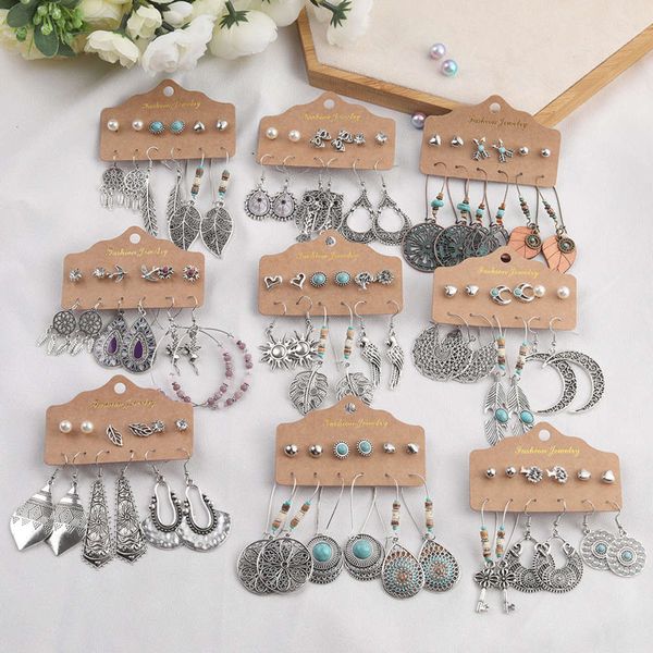 silver beans earrings set vintage ethnic 6-pair / sets small round sun moon sheet snake white green stone long wood bride water drop, Golden
silver beans earrings set vintage ethnic 6-pair / sets small round sun moon sheet snake white green stone long wood bride water drop, Golden