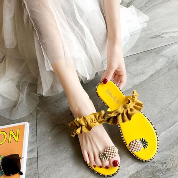 wear resistant flip flops pineapple pearl home travel anti skid slip on indoor outdoor summer beach work women sandals casual, Black
wear resistant flip flops pineapple pearl home travel anti skid slip on indoor outdoor summer beach work women sandals casual, Black