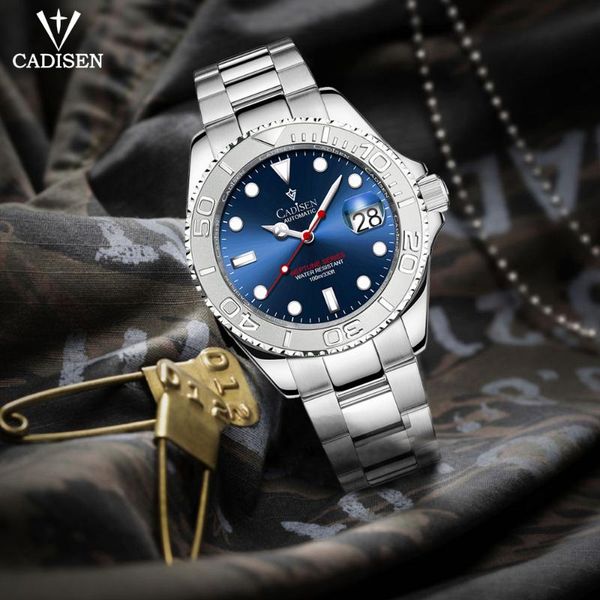wristwatches cadisen blue men's watches mechanical automatic wristwatch stainless steel waterproof watch men nh35a clock reloj hombre, Slivery;brown
wristwatches cadisen blue men's watches mechanical automatic wristwatch stainless steel waterproof watch men nh35a clock reloj hombre, Slivery;brown