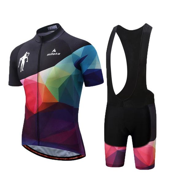 racing sets miloto men cycling set breathable bike clothing road riding wear, Black;blue
racing sets miloto men cycling set breathable bike clothing road riding wear, Black;blue