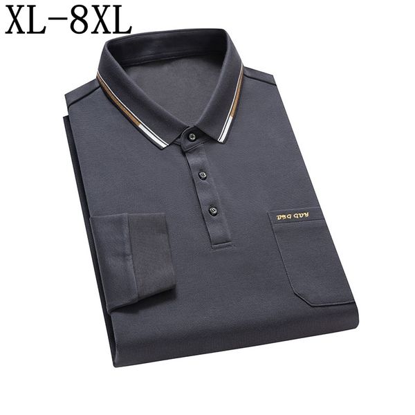men's polos loose long sleeve polo men's pocket, casual t-shirt size 8xl, 7xl, 6xl, autumn, White;black
men's polos loose long sleeve polo men's pocket, casual t-shirt size 8xl, 7xl, 6xl, autumn, White;black