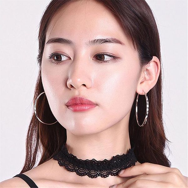 hoop & huggie minimalist 925 sterling silver glitter large earrings female big round circle buckle for women fashion gift, Golden;silver
hoop & huggie minimalist 925 sterling silver glitter large earrings female big round circle buckle for women fashion gift, Golden;silver