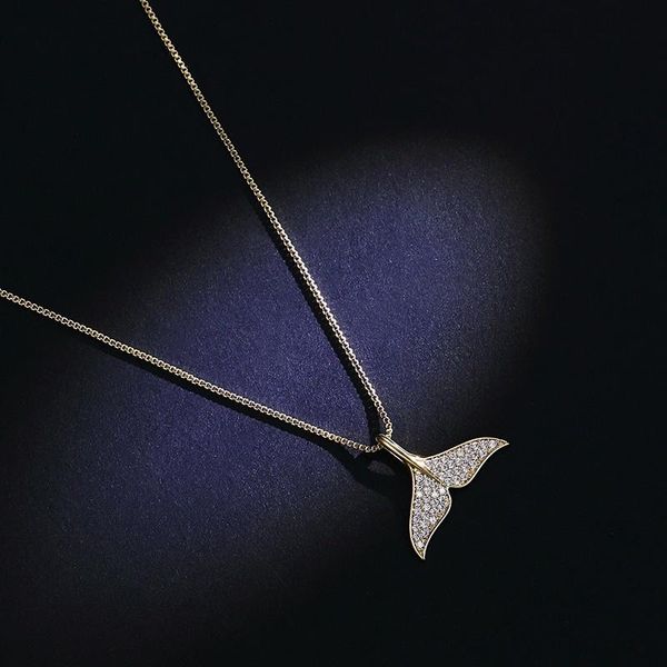 chains fashion mermaid tail charm necklace for women pendant creative design jewelry micro inlaid shiny zircon gift, Silver
chains fashion mermaid tail charm necklace for women pendant creative design jewelry micro inlaid shiny zircon gift, Silver