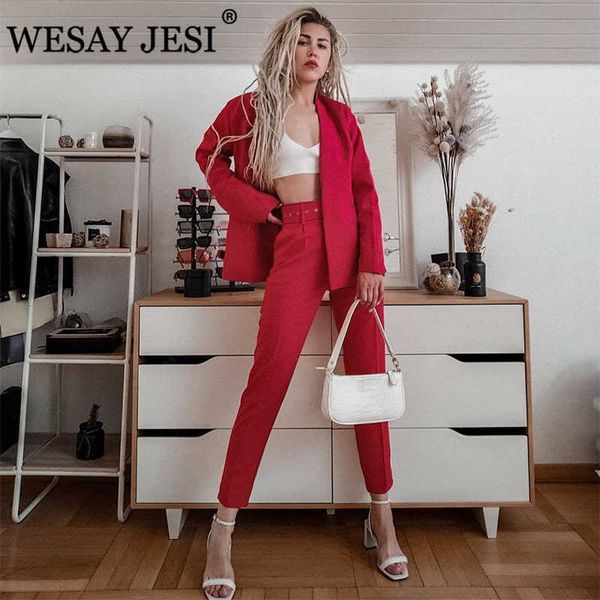 wesay jesi za fashion office women suits & long pants simple slim chic casual street youth suit 210930, White
wesay jesi za fashion office women suits & long pants simple slim chic casual street youth suit 210930, White
