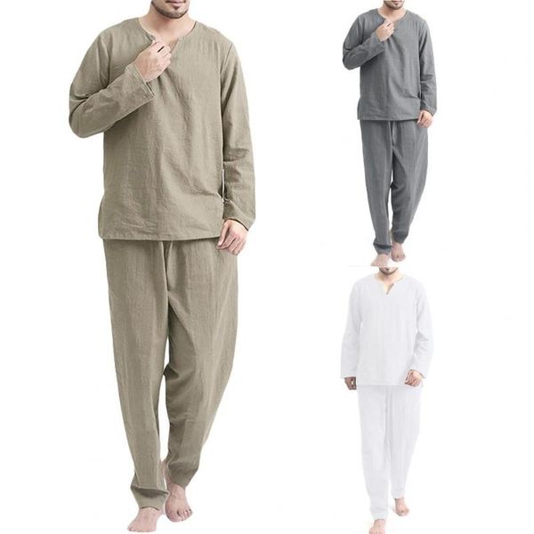 men's sleepwear men pajamas set fashion solid color comfortable loose v neck for sleeping harajuku homewear, Black;brown
men's sleepwear men pajamas set fashion solid color comfortable loose v neck for sleeping harajuku homewear, Black;brown