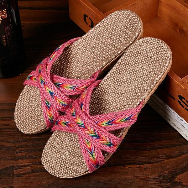 women indoor slippers home flax slides summer flat shoes woman house floor slippers breathable lovers bedroom shoes 2021, Black
women indoor slippers home flax slides summer flat shoes woman house floor slippers breathable lovers bedroom shoes 2021, Black