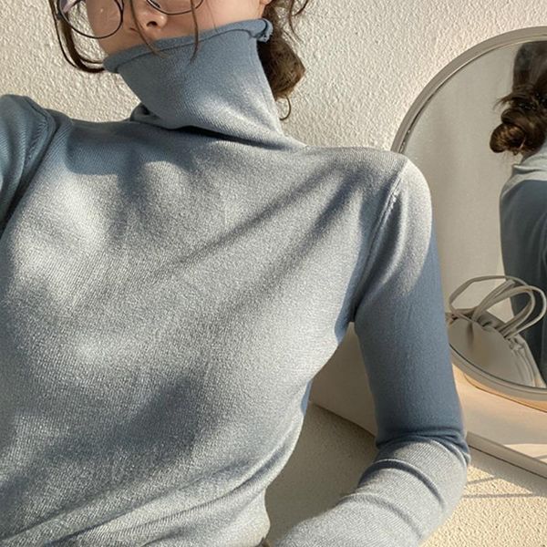 women's sweaters stretch women turtleneck pullovers soft primer shirt long sleeve korean slim-fit tight sweater 2021 autumn winter soli, White;black
women's sweaters stretch women turtleneck pullovers soft primer shirt long sleeve korean slim-fit tight sweater 2021 autumn winter soli, White;black