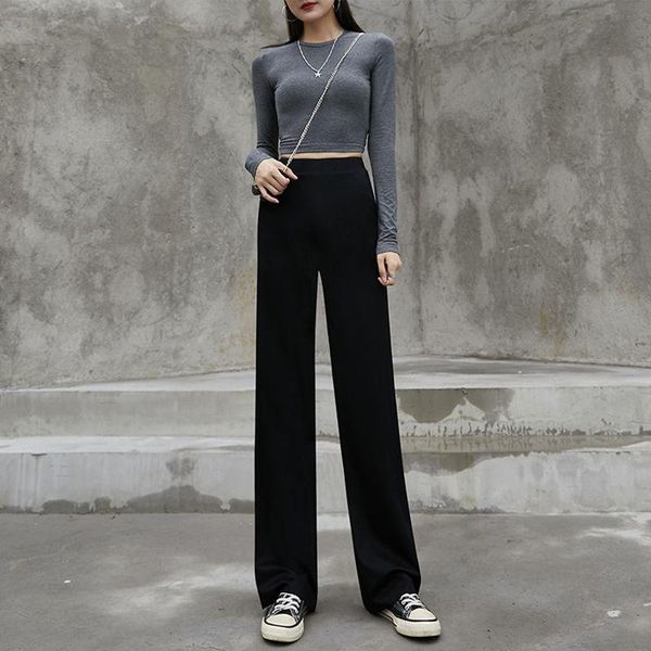 women's pants & capris mingliusili black wide leg pant early autumn plus size korean fashion trousers women high waist oversize loose c, Black;white
women's pants & capris mingliusili black wide leg pant early autumn plus size korean fashion trousers women high waist oversize loose c, Black;white