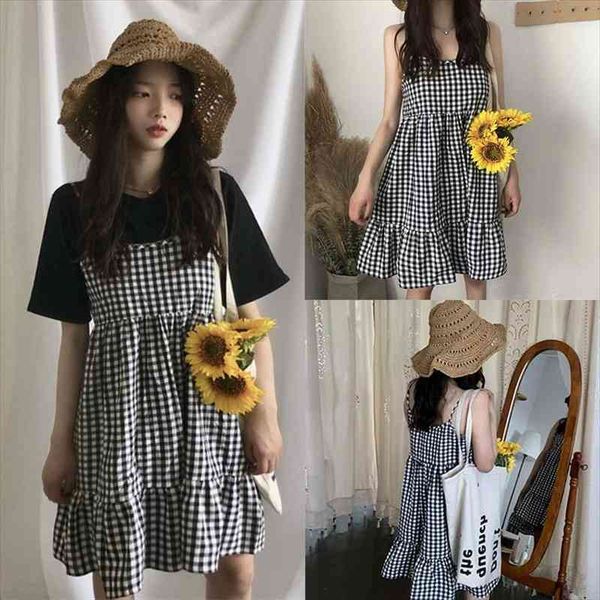 girls two piece plaid sling women tracksuits dress t shirt summer student korean ladies suit, Gray
girls two piece plaid sling women tracksuits dress t shirt summer student korean ladies suit, Gray