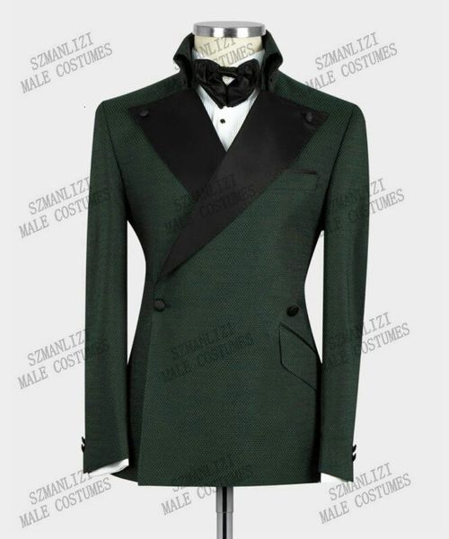 men's suits & blazers latest coat pant designs 2021 slim fit dark green smoking jacket party tuxedo male dress double breasted wed, White;black
men's suits & blazers latest coat pant designs 2021 slim fit dark green smoking jacket party tuxedo male dress double breasted wed, White;black