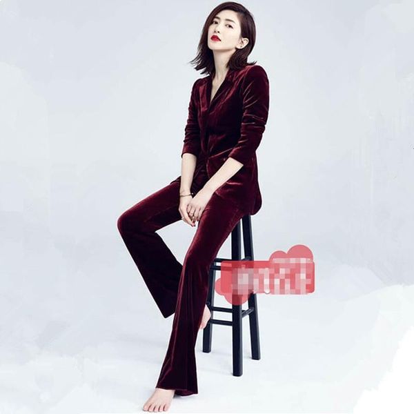 women's suits & blazers pant suitsvelvet business suit fashion female career temperament casual two-piece pantsut super star, White;black
women's suits & blazers pant suitsvelvet business suit fashion female career temperament casual two-piece pantsut super star, White;black