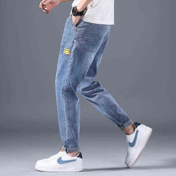 men's jeans men's 2021 loose micro harlan jeans men's fashion patch nine point pants men, Blue
men's jeans men's 2021 loose micro harlan jeans men's fashion patch nine point pants men, Blue