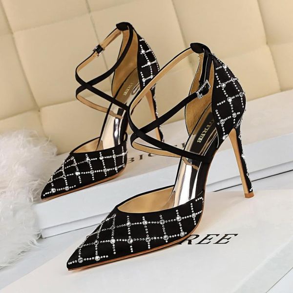 women's shoes casual ladies party wedding fine-heeled shallow mouth pointed bling hollow high-heeled sandals, Black
women's shoes casual ladies party wedding fine-heeled shallow mouth pointed bling hollow high-heeled sandals, Black