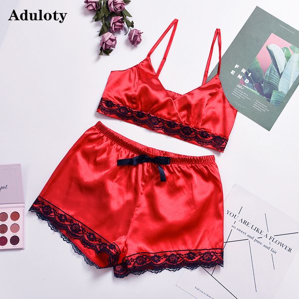 aduloty new womens v-neck pajamas fashion casual imitation silk suspenders home service suits lace erotic bra pajamas set, Black;white
aduloty new womens v-neck pajamas fashion casual imitation silk suspenders home service suits lace erotic bra pajamas set, Black;white