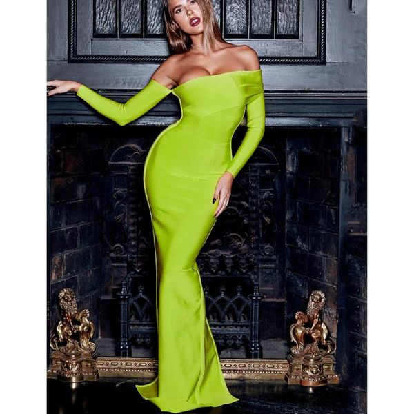 casual dresses 2021 spring fluorescent green bandage dress elegant off shoulder long sleeves split back maxi parties crocktail, Black;gray
casual dresses 2021 spring fluorescent green bandage dress elegant off shoulder long sleeves split back maxi parties crocktail, Black;gray