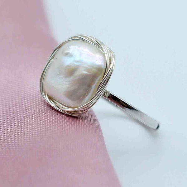 creative girl ring, natural white baroque pearl, thread, handmade, adjustable size, pearl silver ring, Slivery;golden
creative girl ring, natural white baroque pearl, thread, handmade, adjustable size, pearl silver ring, Slivery;golden