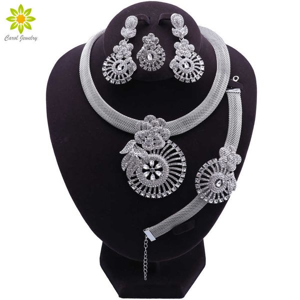african beads jewelry sets wedding accessories crystal bridal necklace bracelet earrings ring set for women exquisite jewelry h1022, Silver
african beads jewelry sets wedding accessories crystal bridal necklace bracelet earrings ring set for women exquisite jewelry h1022, Silver