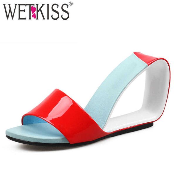 wetkiss unusual high heels strange slippers women open toe footwear genuine leather slides female mules shoes woman summer 210630, Black
wetkiss unusual high heels strange slippers women open toe footwear genuine leather slides female mules shoes woman summer 210630, Black