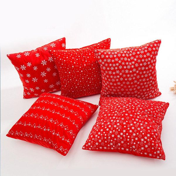 pillow case 45*45cm christmas red silver snowflake five-pointed star pillowcase home el decoration
pillow case 45*45cm christmas red silver snowflake five-pointed star pillowcase home el decoration