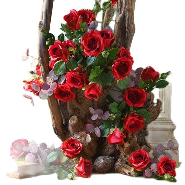 decorative flowers & wreaths 7pcs fake spring rose (3 heads/piece) 21" length simulation oil painting rosa for wedding home artificial
decorative flowers & wreaths 7pcs fake spring rose (3 heads/piece) 21" length simulation oil painting rosa for wedding home artificial