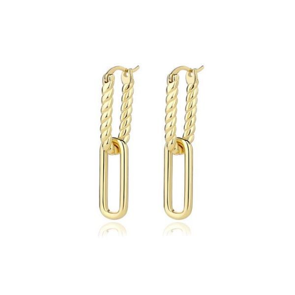 classic chunky pendant hoop twisted charm 925 silver big earrings women, Golden;silver
classic chunky pendant hoop twisted charm 925 silver big earrings women, Golden;silver